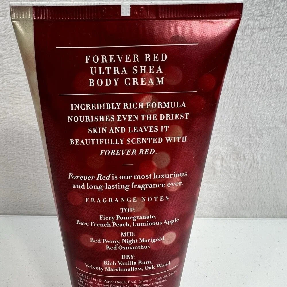 Bath & Body Works Forever Red Luxury Body Cream 8oz Ultra Shea 24‎ Hour Moisture